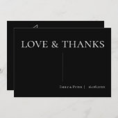 モダンコンテンポラリーカスタムメッセージの愛と感謝していLove サンキューカード (正面/裏面)