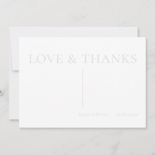 モダンコンテンポラリーカスタムメッセージの愛と感謝していLove サンキューカード (正面)