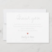 モダンコンテンポラリーカスタムメッセージの愛と感謝していLove サンキューカード (裏面)