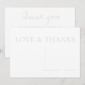 モダンコンテンポラリーカスタムメッセージの愛と感謝していLove サンキューカード (正面/裏面)