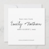 モダンコンテンポラリークラシック白黒結婚ズ セーブザデート (正面)