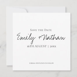 モダンコンテンポラリークラシック白黒結婚ズ セーブザデート