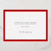 モダンコンテンポラリークリスマス 箔シーズンカード (裏面)