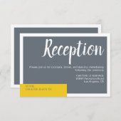 モダンコンテンポラリーグレー結婚ミニマル エンクロージャーカード (正面/裏面)