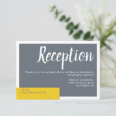 モダンコンテンポラリーグレー結婚ミニマル エンクロージャーカード (スタンド正面)