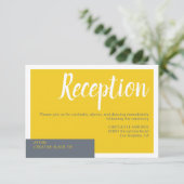 モダンコンテンポラリーグレー結婚ミニマル エンクロージャーカード (スタンド正面)