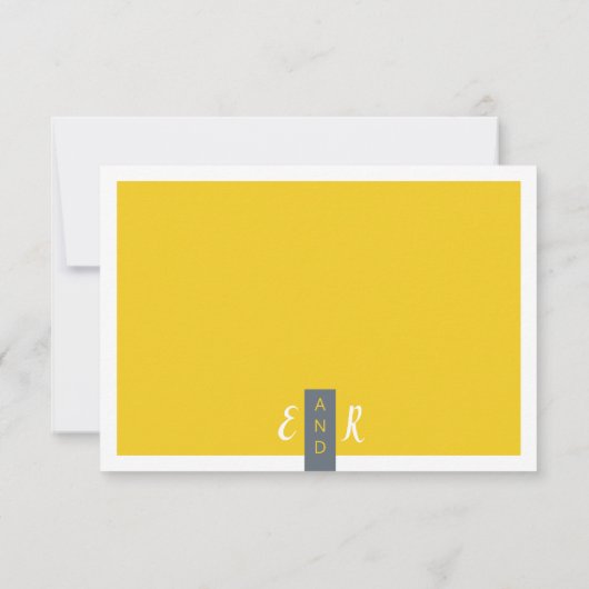 モダンコンテンポラリーグレー結婚ミニマル 出欠カード (裏面)