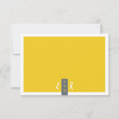 モダンコンテンポラリーグレー結婚ミニマル 出欠カード (裏面)