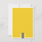 モダンコンテンポラリーグレー結婚ミニマル 出欠カード (裏面)