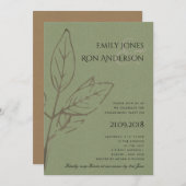 モダンコンテンポラリーサビ葉ン婚約 招待状 (正面/裏面)