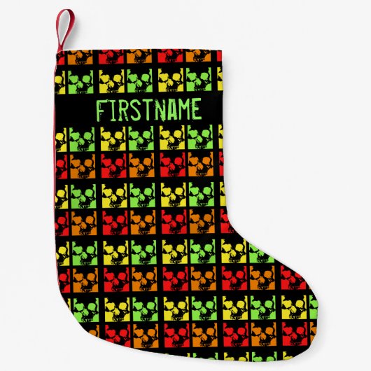 モダンコンテンポラリースカル スモールクリスマスストッキング (正面)