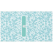 モダンコンテンポラリーデイジー花イニシャル テーブルクロス (正面(横))