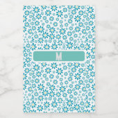 モダンコンテンポラリーデイジー花イニシャル ワインラベル (シングルラベル)