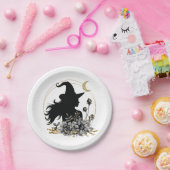 モダンコンテンポラリーハロウィーンの魔女 ペーパープレート (パーティー)