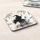 モダンコンテンポラリーハロウィーン魔女3 コースター (左側)