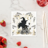 モダンコンテンポラリーハロウィーン魔女3 スタンダードカクテルナプキン (インサイチュ)