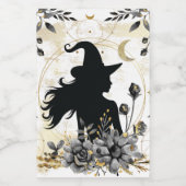 モダンコンテンポラリーハロウィーン魔女3 フードラベル (シングルラベル)