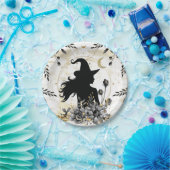 モダンコンテンポラリーハロウィーン魔女3 ペーパープレート (パーティー)