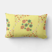 モダンコンテンポラリーフローラ黄腰枕 ランバークッション (裏面)