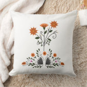 モダンコンテンポラリーフローラ クッション (ブランケット)