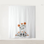 モダンコンテンポラリーフローラ タペストリー (正面)