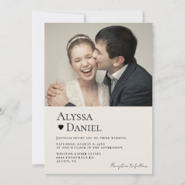 モダンコンテンポラリーミニマル写真QRコー結婚ド 招待状