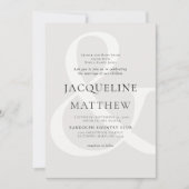 モダンコンテンポラリー中立両結婚親 招待状 (正面)