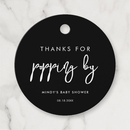 モダンコンテンポラリー感謝してい黒 フェイバータグ (正面)