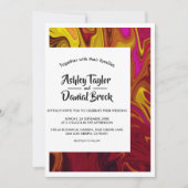 モダンコンテンポラリー抽象芸術結婚油絵 招待状 (正面)