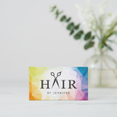 モダンコンテンポラリー抽象芸術美容師サロン 名刺 (スタンド正面)