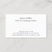 モダンコンテンポラリー抽象芸術金ゴールドグリーンピンク 名刺 (裏面)