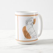 モダンコンテンポラリー抽象芸術 コーヒーマグカップ (正面右)