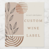 モダンコンテンポラリー抽象芸術 ワインラベル (シングルラベル)