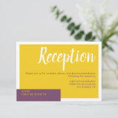 モダンコンテンポラリー紫結婚黄ミニマル色 エンクロージャーカード (スタンド正面)