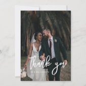 モダンコンテンポラリー結婚感謝していの写真カード 案内状 (正面)