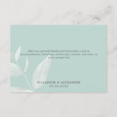 モダンコンテンポラリー結婚緑化 エンクロージャーカード (裏面)