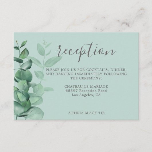 モダンコンテンポラリー結婚葉 エンクロージャーカード (正面)