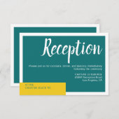 モダンコンテンポラリー黄結婚色ミニマル エンクロージャーカード (正面/裏面)