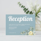 モダンコンテンポラリー黄色結婚水色 エンクロージャーカード (スタンド正面)