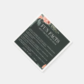 モダンコーラルトロピカル楽しい雑学 スタンダードカクテルナプキン (角)