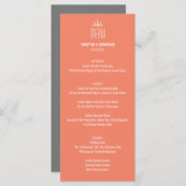 モダンコーラル フラットメニュー メニュー (正面/裏面)