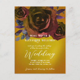 モダンゴシックダークバラQRC ポストカード