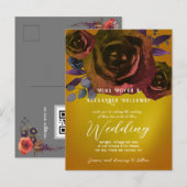 モダンゴシックダークバラQRC ポストカード (正面/裏面)