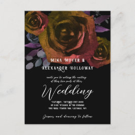 モダンゴシックダークバラQRC ポストカード