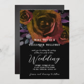 モダンゴシックダークバラQRC 招待状 (正面/裏面)