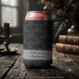 モダンゴシックチャコールレイヴンダマスク スリム缶クーラー