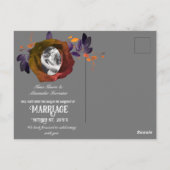 モダンゴシックバラ写真救Our Date ポストカード (裏面)