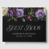 モダンゴシックフラワーの結婚式 ゲストブック (正面)