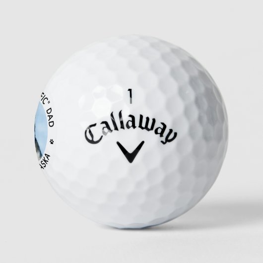 モダンゴルファーカスタムの写真ギフトパーソナライズされたパパ ゴルフボール (ロゴ)