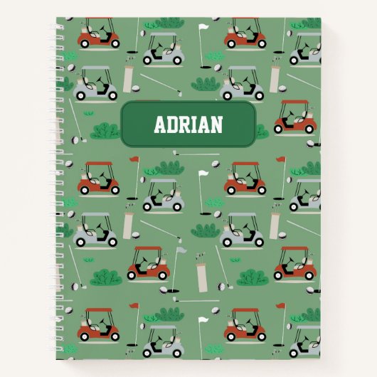 モダンゴルファー ゴルフテーマ 個人名 ノートブック (正面)